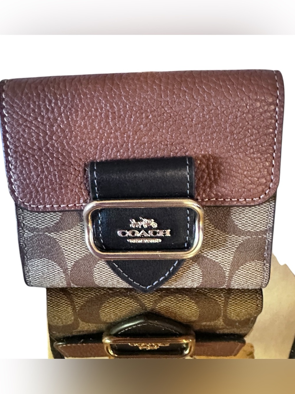 NWOT - Coach Small Morgan Wallet In Colorblock Signature Canvas
